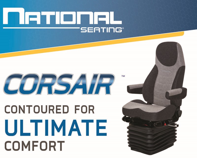 National 21 Wide Replacement Truck Seat Cushion in Gray Mordura Cloth